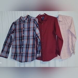 3 Wonder Nation, Chaps Boys Button up shirts 10/12